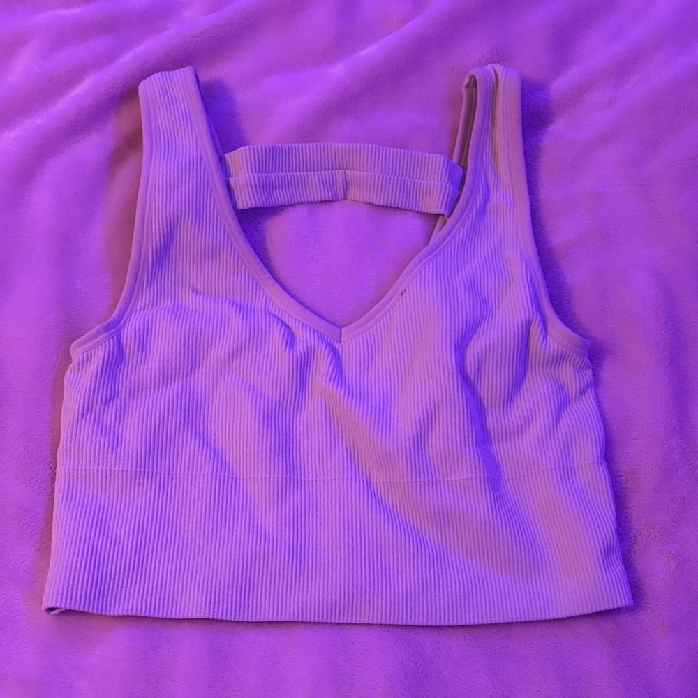 Ribbed white bra